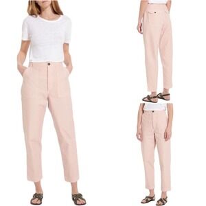 Officine Generale Saskia Light Pink High Rise Button Fly Chino Pants Size 30